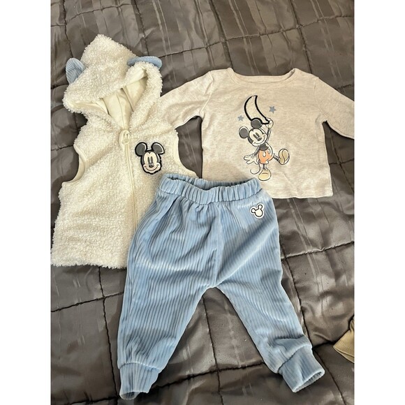 Disney Other - Mickey Mouse Baby 3 Piece Set Newborn 0-3 Months